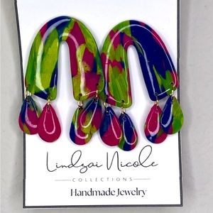 Multi color handmade earrings